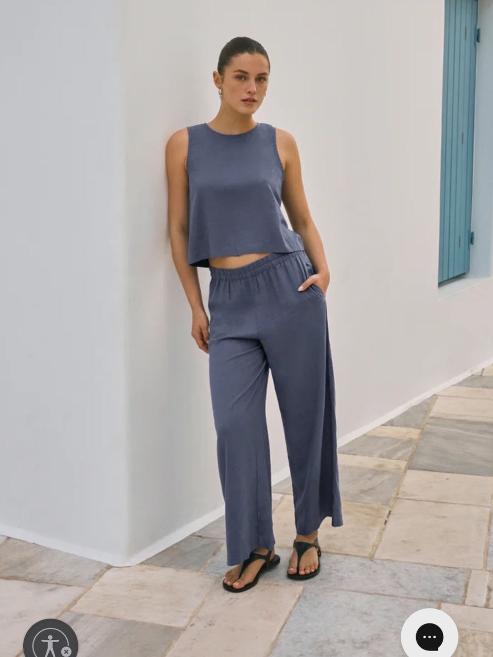 Z Supply Sloane Linen Tank and Pants Set